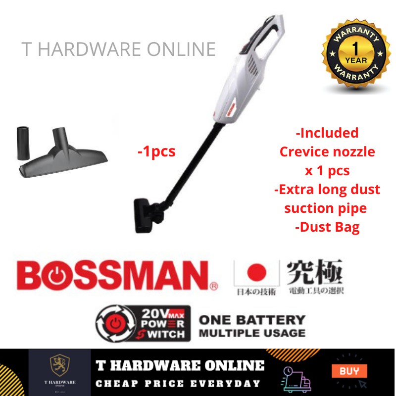 BOSSMAN BVC20M 20V Cordless Vacuum Cleaner (UNIT)(SET) Shopee Malaysia