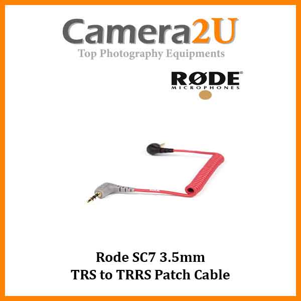 READY STOCK Rode SC7 3.5mm Right-Angle TRS to 3.5mm Right-Angle TRRS ...