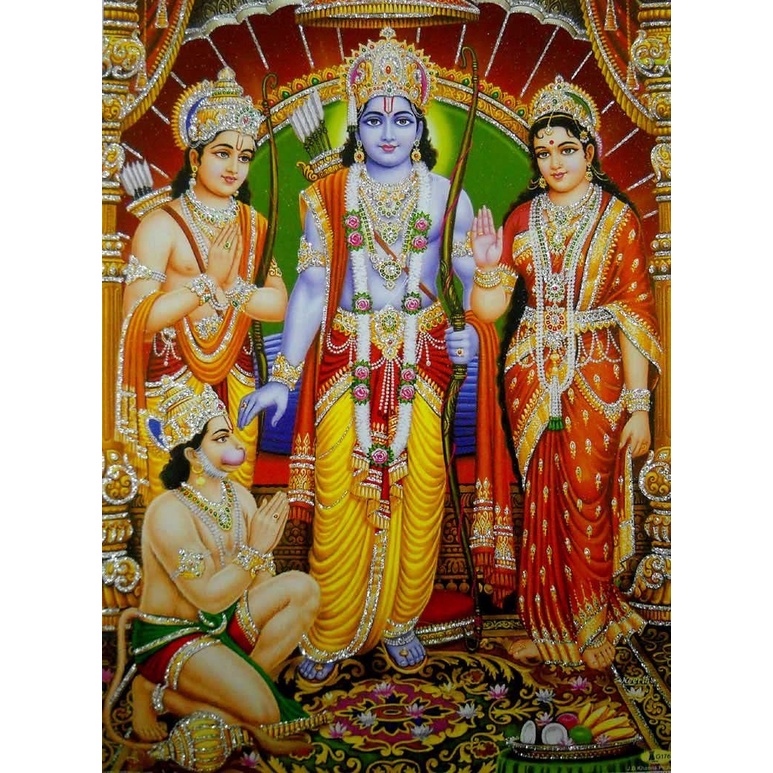Ram Dabal Indian God Poster With Flash Reprint On Paper | Shopee Malaysia