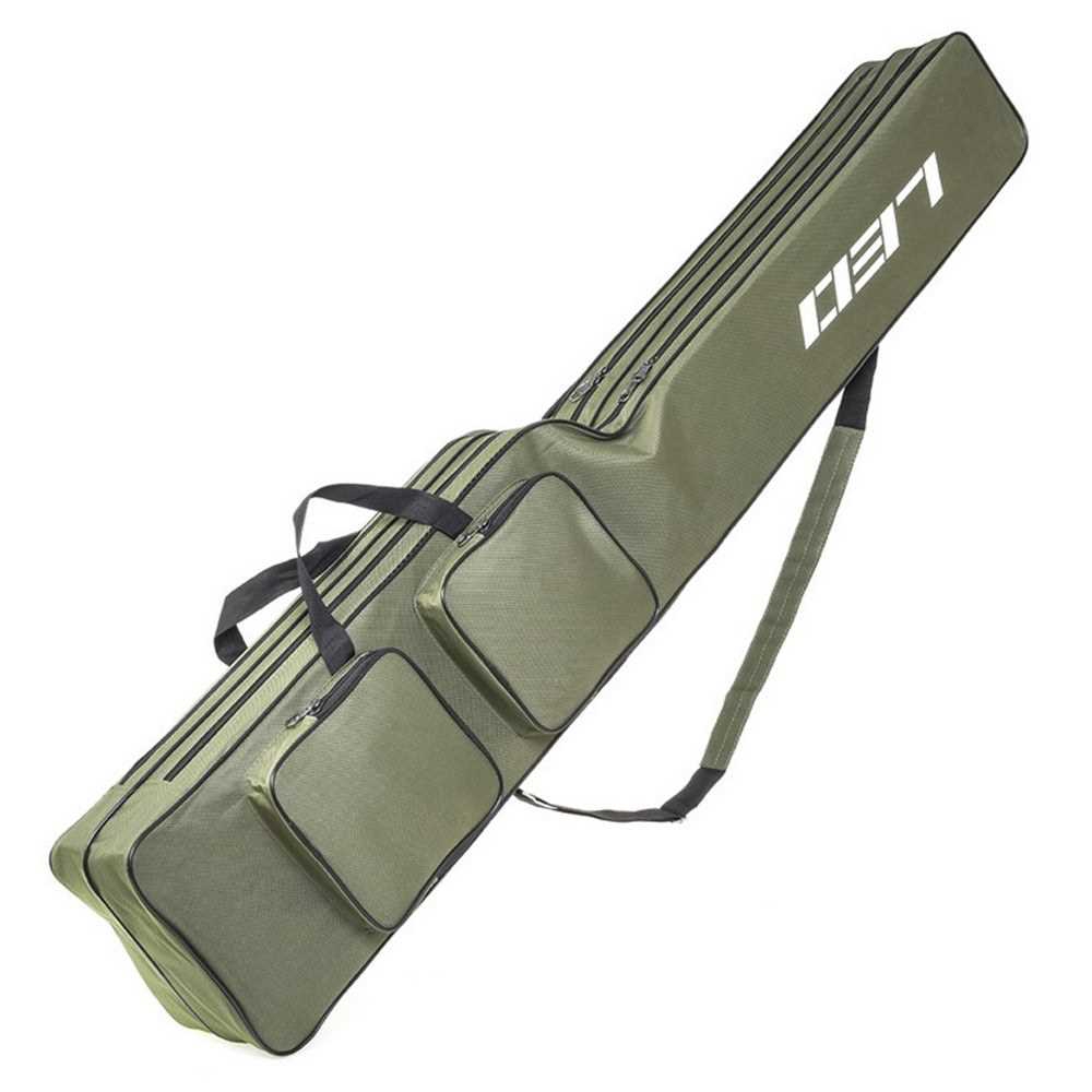 Two Layer 130cm Fishing Rod Reel Bag Fishing Pole Gear Tackle Tool Carry  Case Carrier Travel Bag Storage Bag Organizer