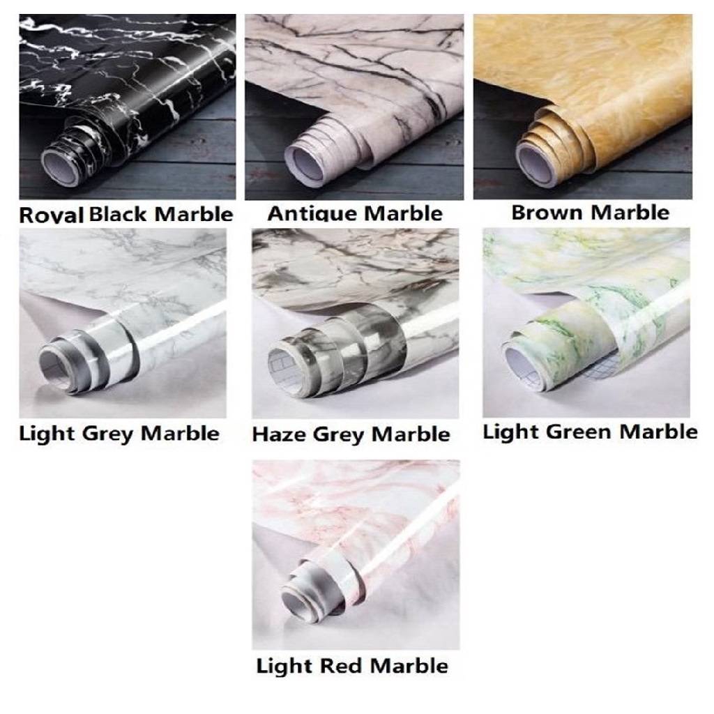 (60cm x 5 meter) Marble Wallpaper Cabinet Wallpaper Furniture Film ...