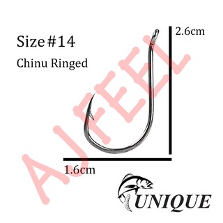 UNIQUE Chinu & Chinu Ringed Fishing Hook High Carbon Steel Mata Kail