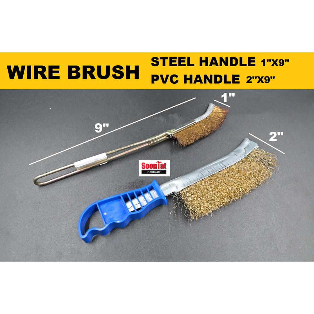 Brass Wire Brush, 2 x 9-In.