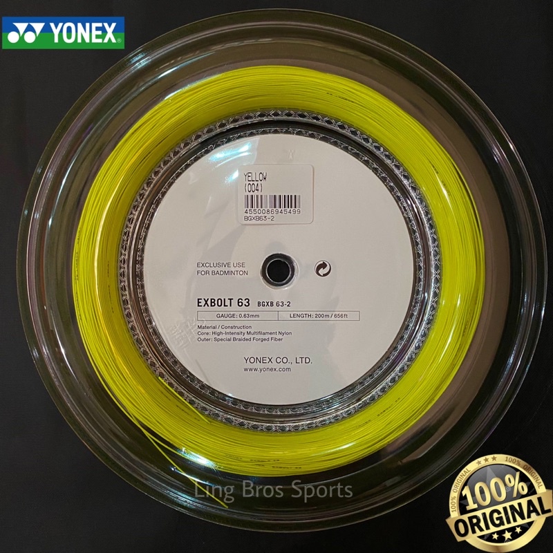 Yonex Exbolt 63 Coil String 200m 100% Original From Yonex Sunrise