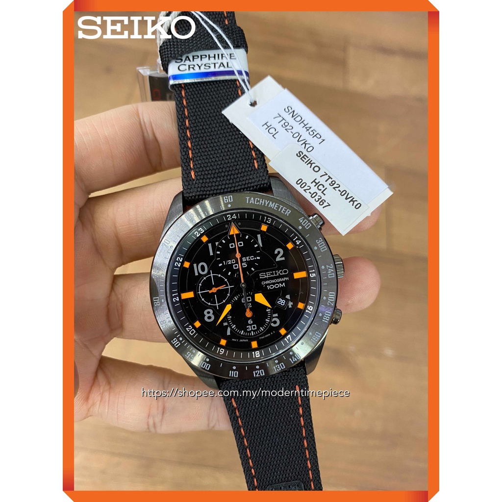 SEIKO Criteria Chronograph Leather Watch SNDH45P1 Shopee Malaysia