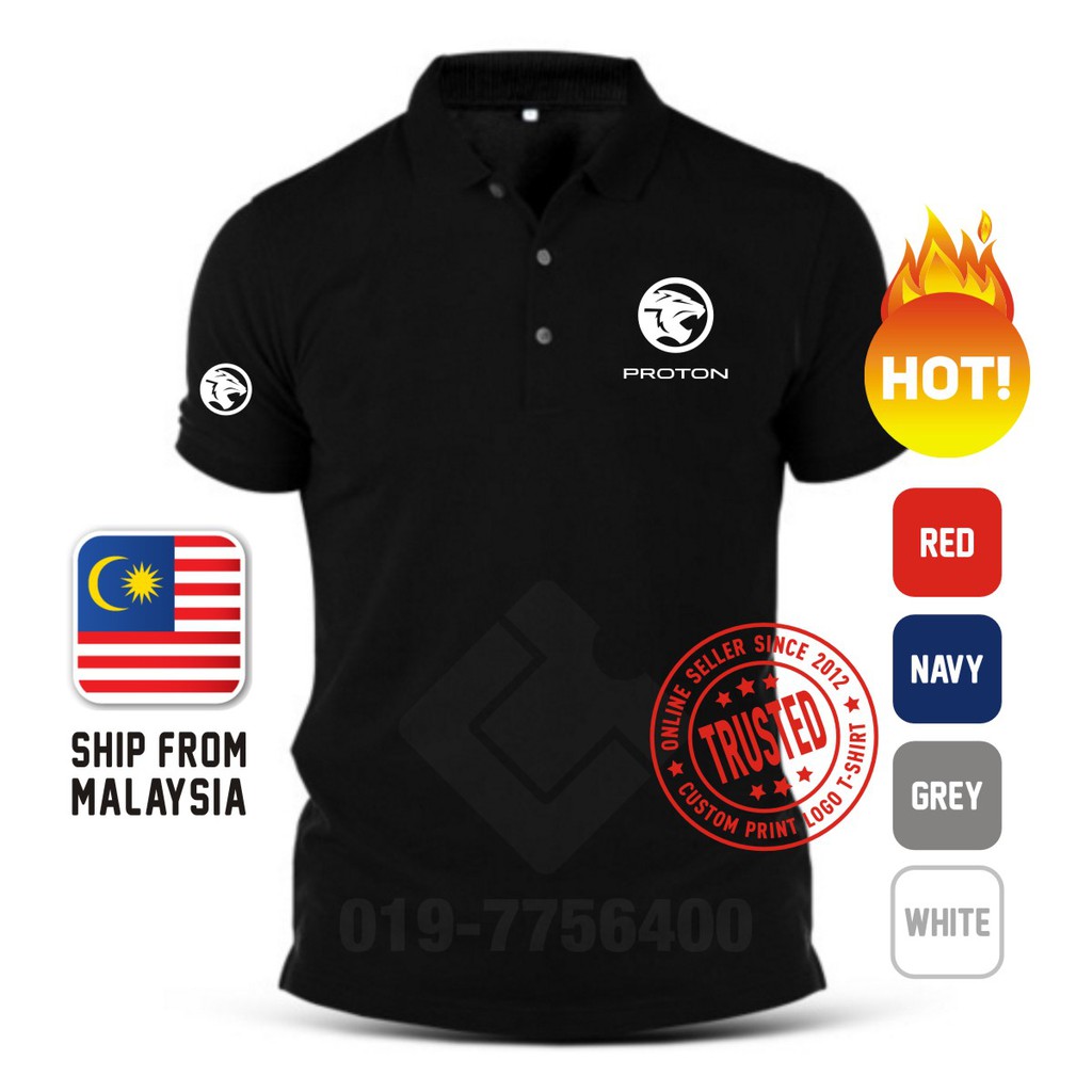 BAJU PROTON NEW LOGO POLO TEE SHIRT COLLAR X50 X70 X90 FOR WORK UNIFORM ...