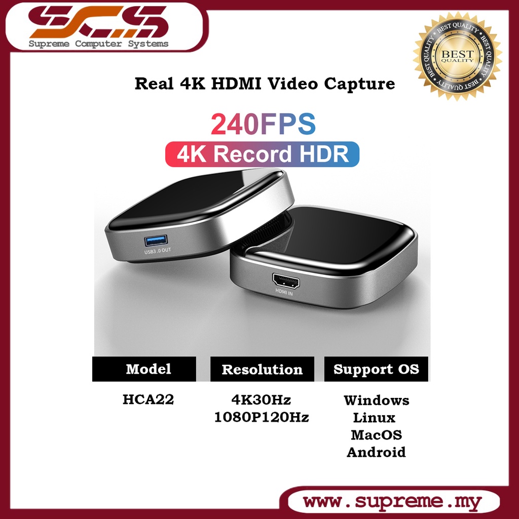 Premium 4K Recording Game Capture Card USB 3.0 Recorder and Live ...