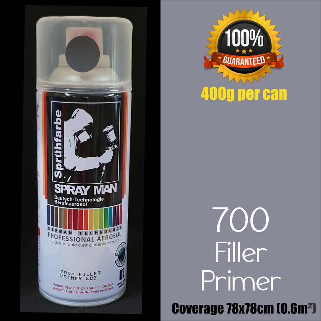 Spray Man Aerosol Spray Paint #700 Grey Filler Primer | Shopee Malaysia