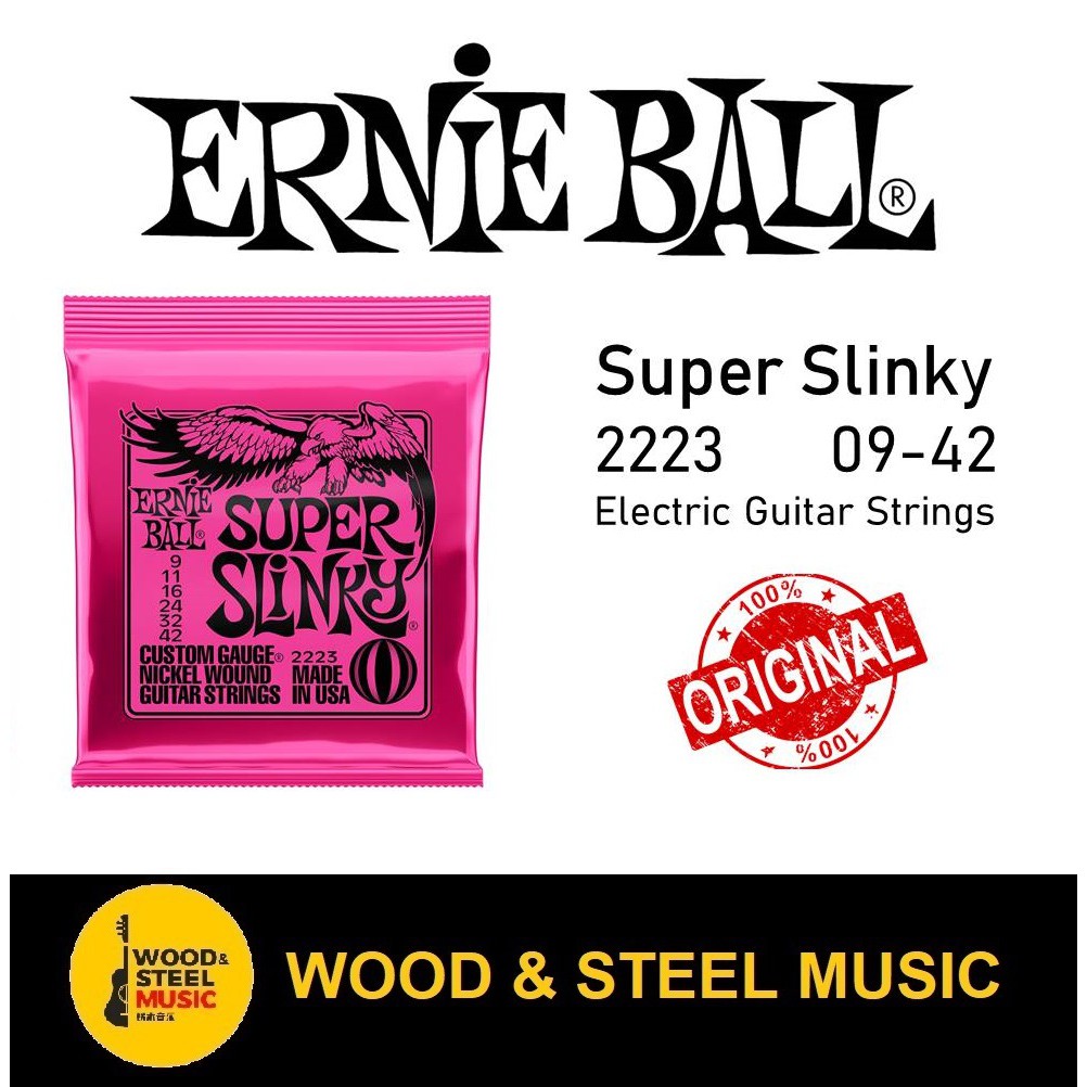 Ernie ball 2223 electric store guitar strings super slinky