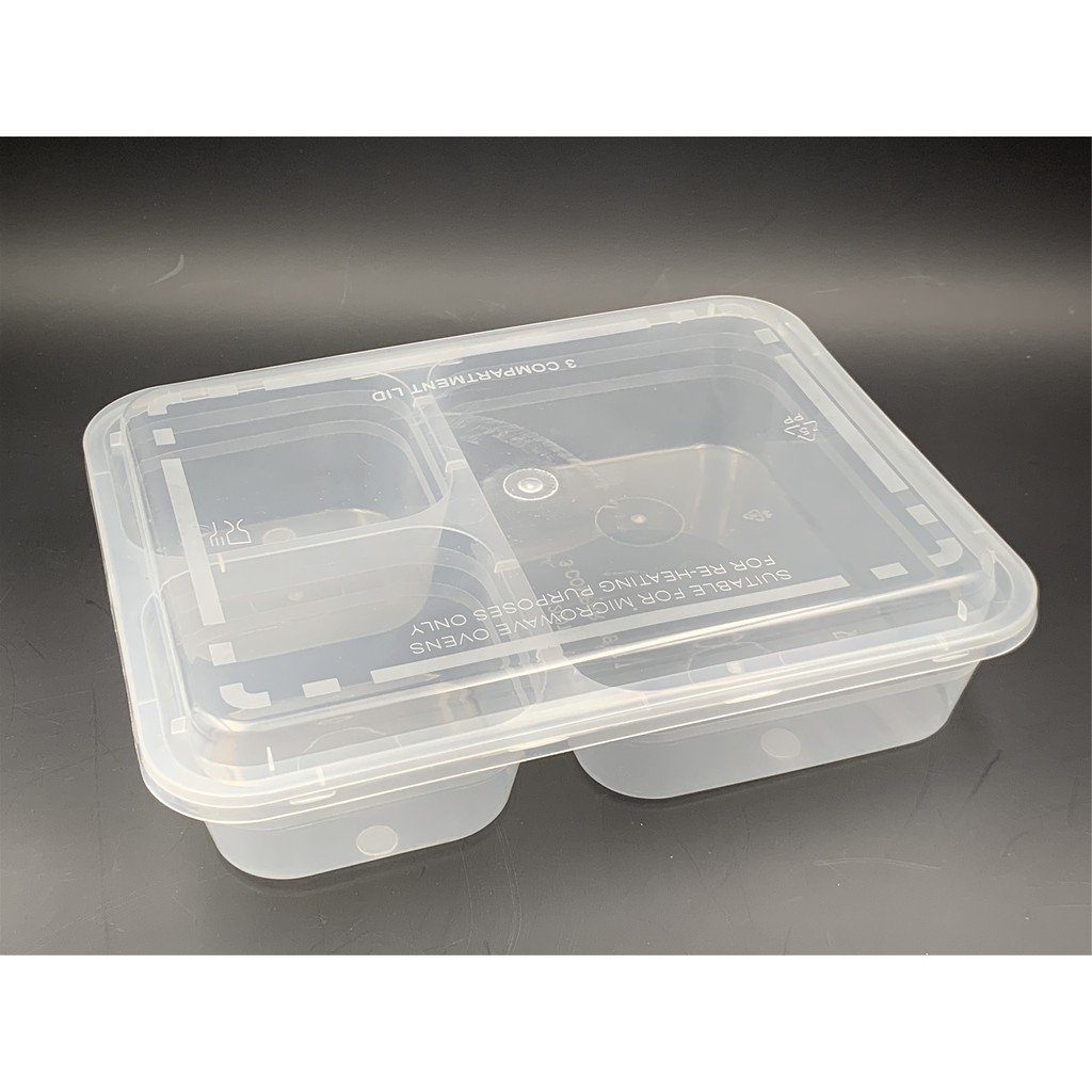 Microwavable Food Container with Lid Bento Box, Black with lid ,Set of 50pcs