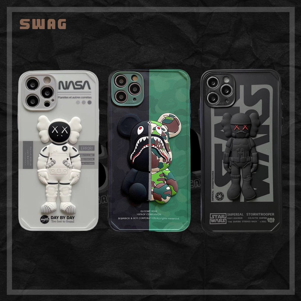 Kaws Bape 3D Sense Case Compatible for iPhone 13 Pro Max 13Pro 13