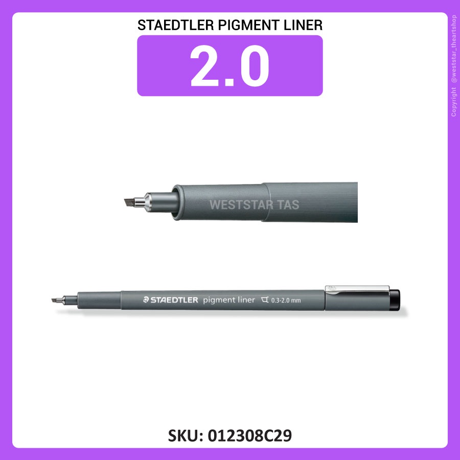[Weststar TAS] Staedtler Pigment Liner Black Ink, Waterproof Drawing