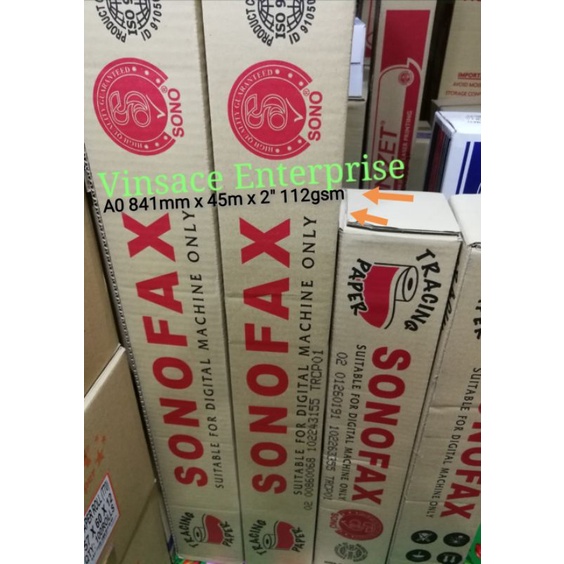 Tracing Paper Roll 112gsm A0 841mm x 45m x 2" core (Ready Stock Item