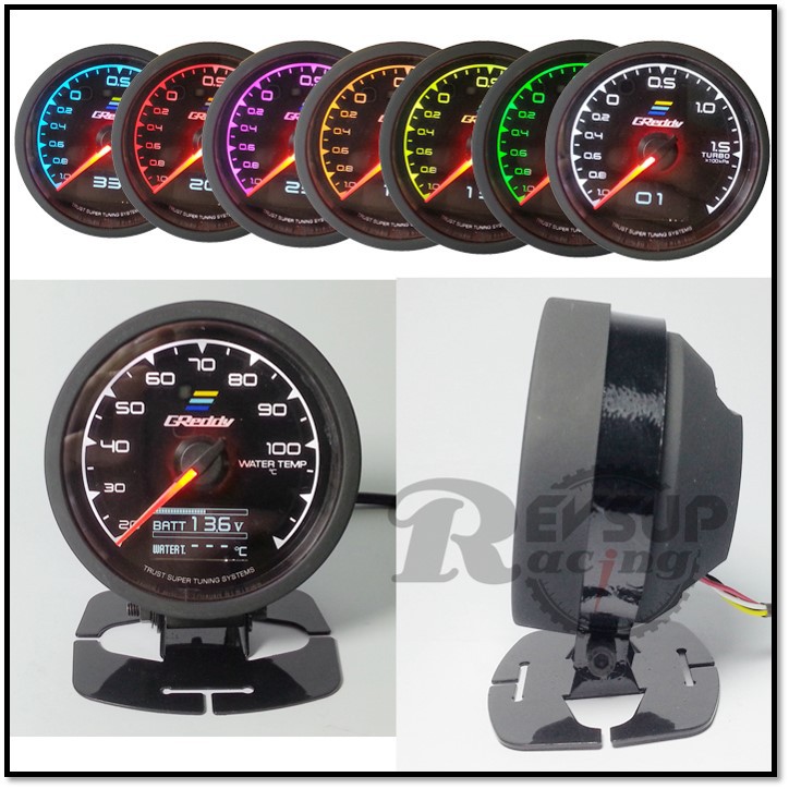 Greddy 2 In 1 Multi DA Gauge / Meter with 7 Color ( water temp / vaccum ...