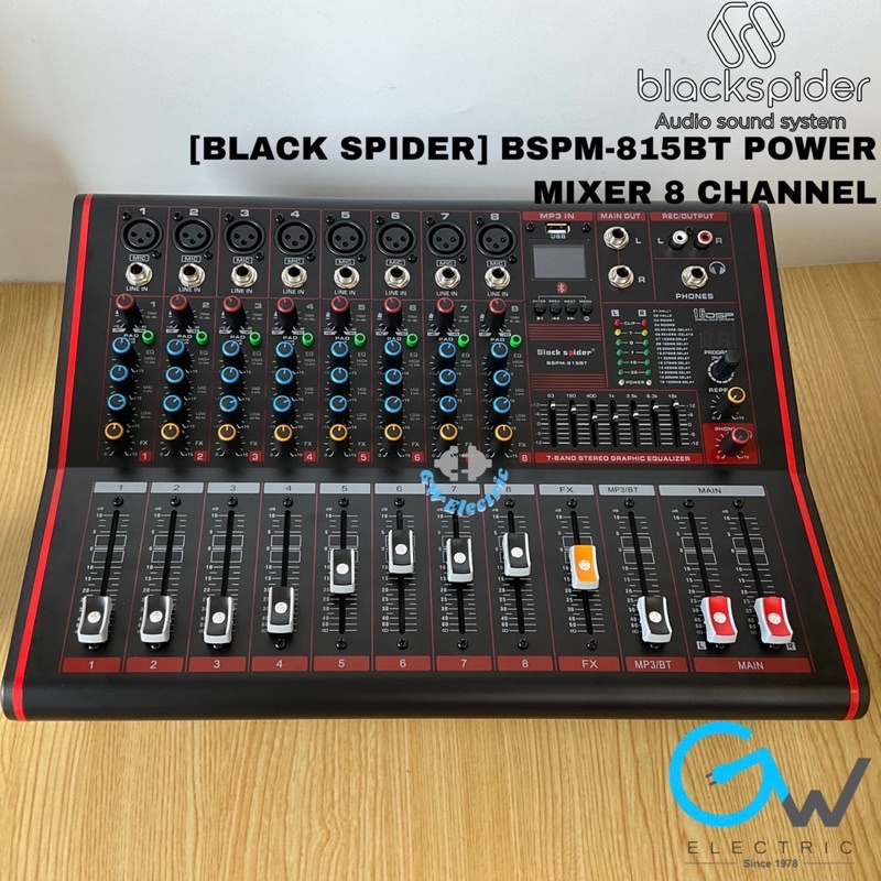 [BLACK SPIDER] BSPM815BT POWER MIXER 8 CHANNEL Shopee Malaysia
