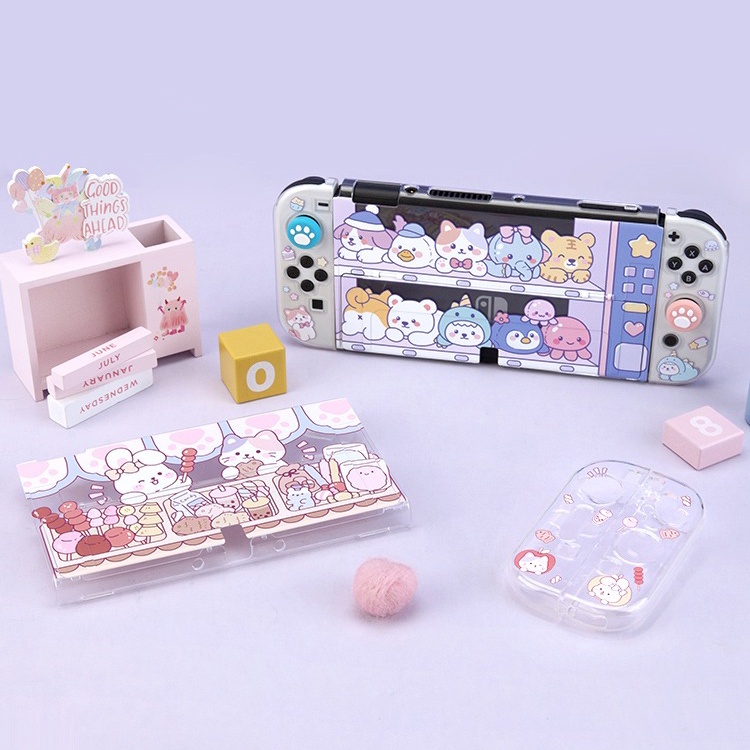 Nintendo Switch OLED Super Cute Transparent Protective Cover Case ...