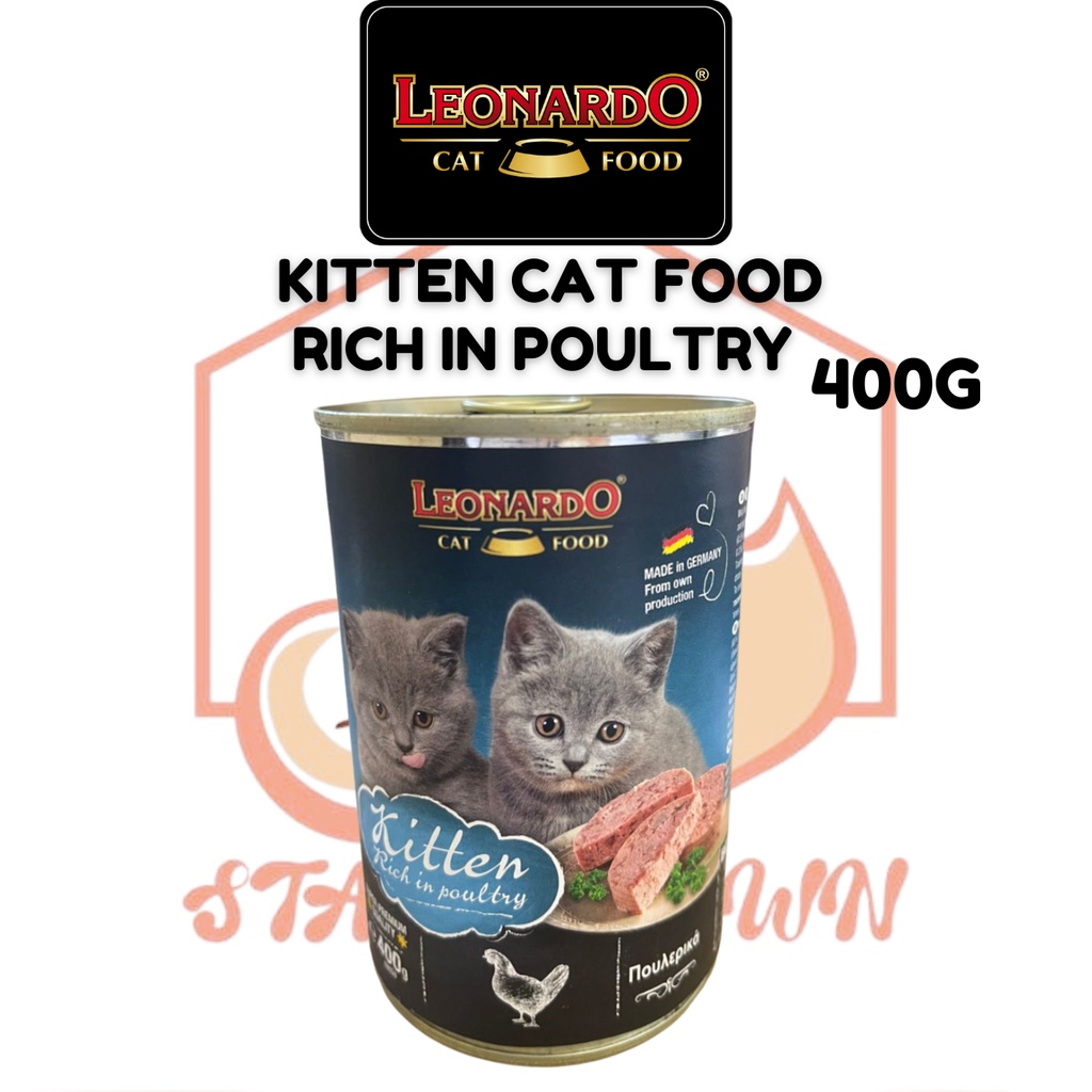 LEONARDO CAT FOOD- KITTEN WET FOOD CANNED 400G | Shopee Malaysia