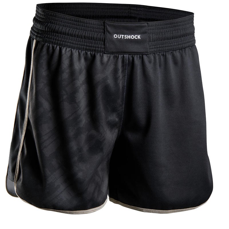 DECATHLON OUTSHOCK 500 Women s Boxing Shorts Black Fighting