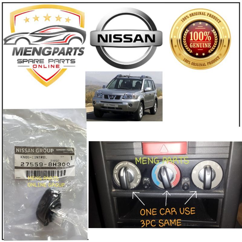 ORIGINAL NISSAN X TRAIL T30 AIR COND CONTROL PANEL KNOB 275598H300