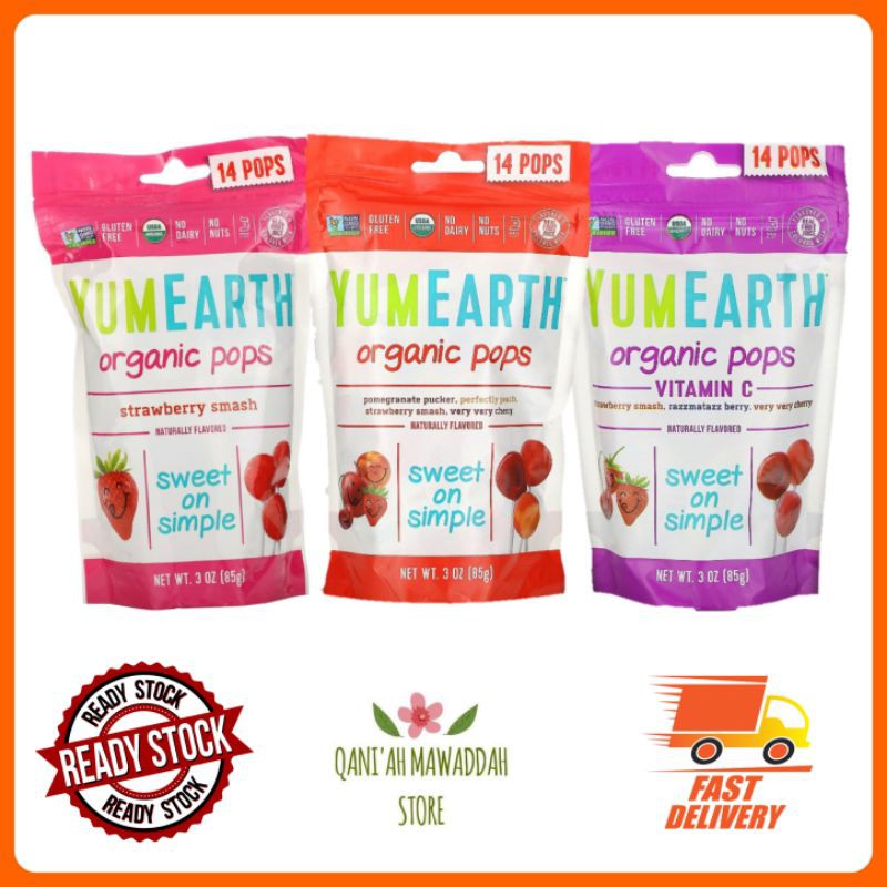 🍭Yum Earth Organic Lollipops🍭Gluten Free💯 Organik Lolipop By Yumearth ...