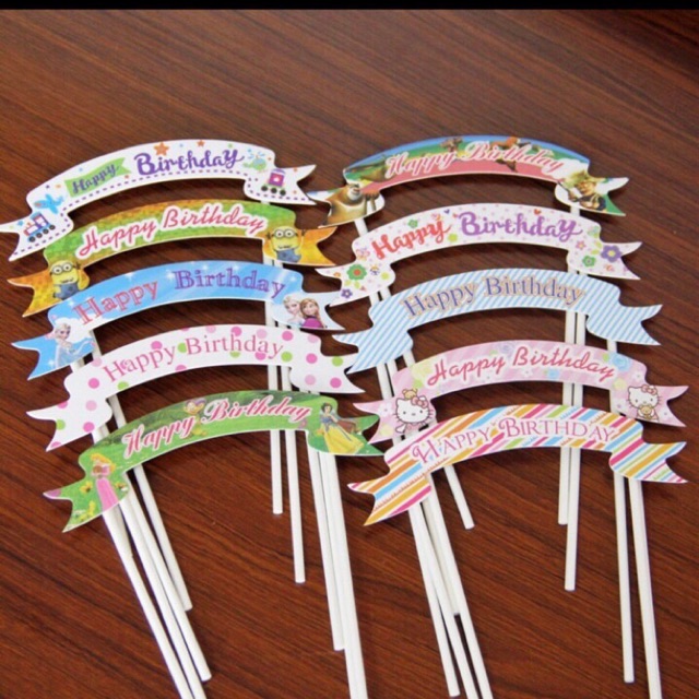 Happy birthday greeting gate made of paper (Price is for 1 piece ...