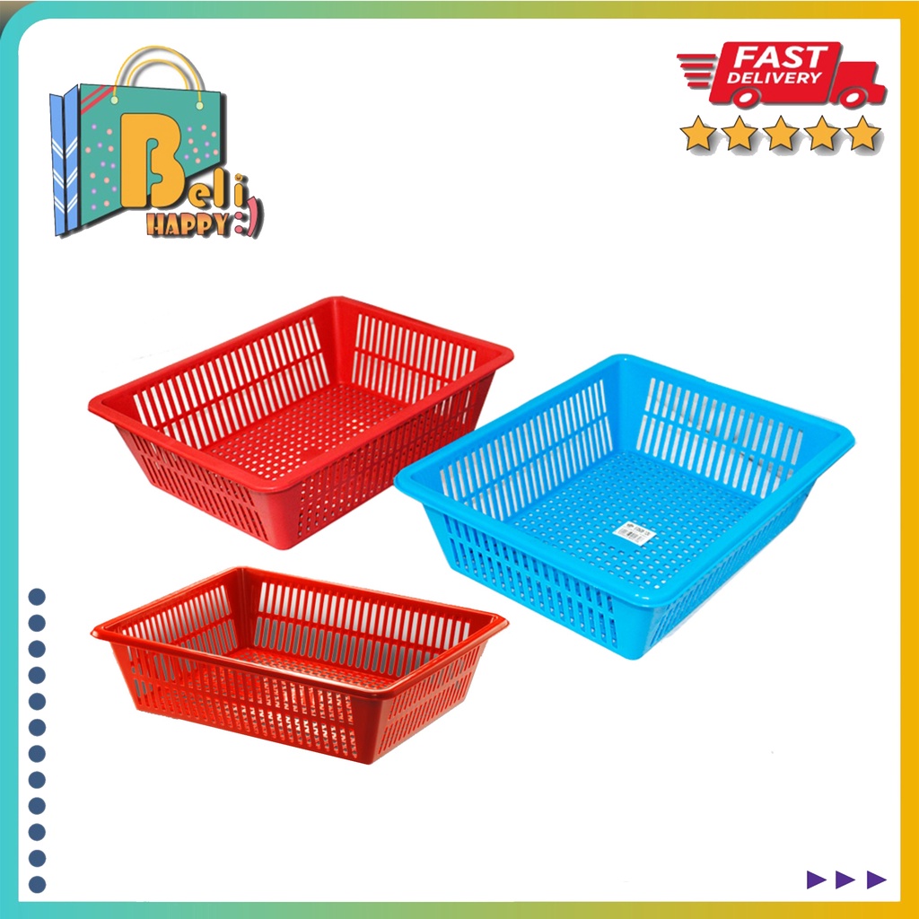 (Colourful)Multipurpose Plastic Rectangular Basket Tray/ Tabletop Basket Organizer Bin Basket