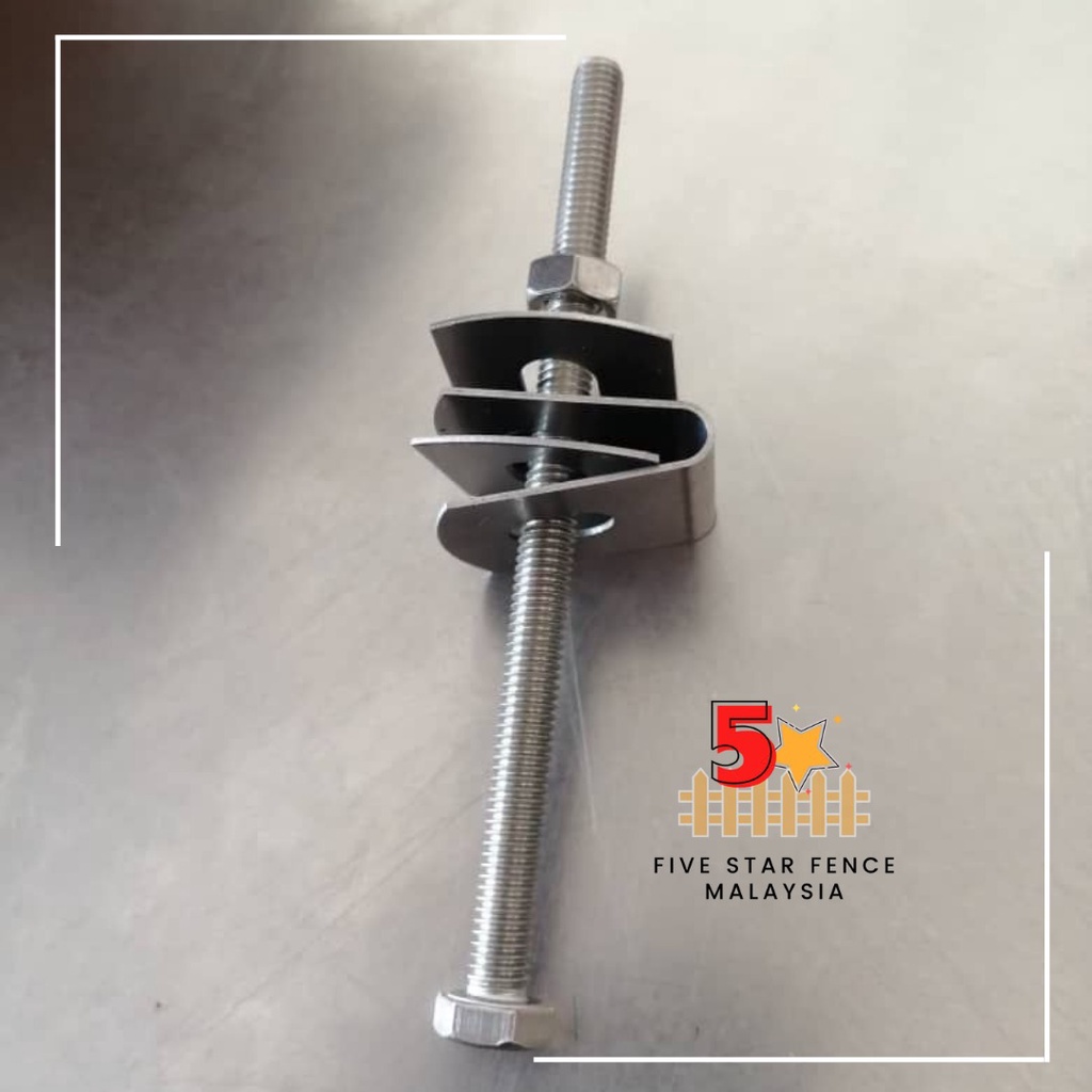 Stainless Steel Bolt and Nut with Uclip Pagar BRC Security Fencing