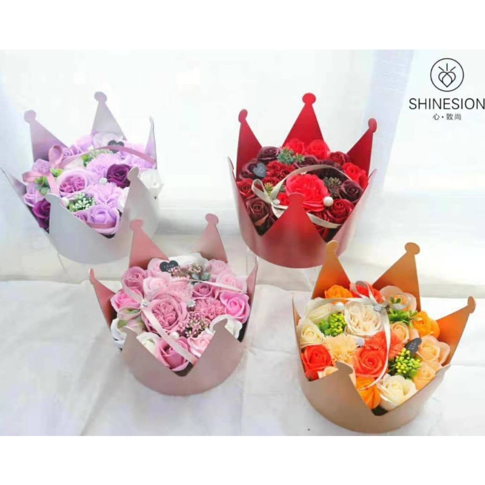 🌸🌸【 FLASH SALES READY STOCK】🌸🌹 CROWN Gift Box Valentine Rose Soap ...