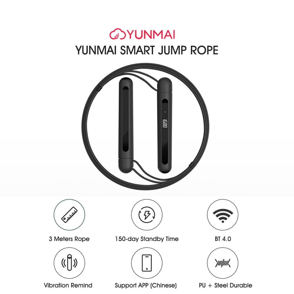 Xiaomi Yunmai Smart Jump Rope Fitness Fat Burning BT Counting ...