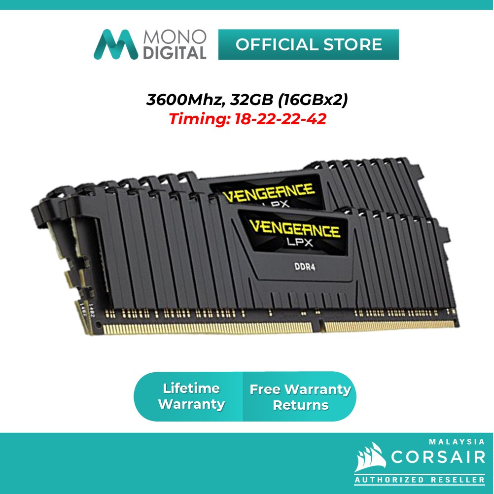 Corsair Vengeance LPX 8GB/16GB/32GB 3200Mhz 3600Mhz DDR4 DIMM