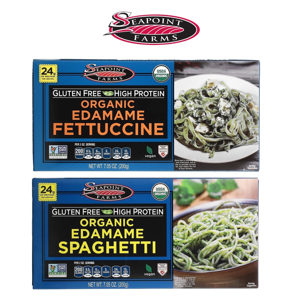 Seapoint Farms Organic Edamame Fettuccine Spaghetti 200g Gluten Free Great Source Of Protein