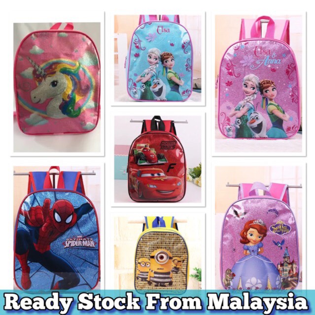 ReadyStock PENANG Kid Cartoon backpack School Bag Baby Backpack Sekolah