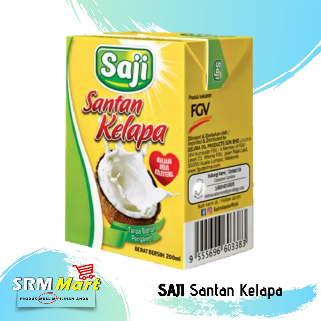 SAJI Santan Kelapa 200ml | Shopee Malaysia