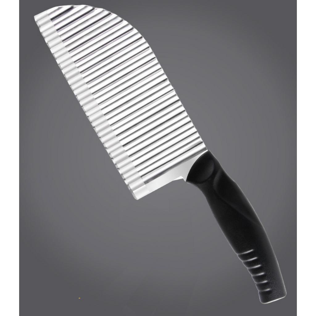 OTOWARE Large French Fries Cutter Knife Crinkle Potato Cutter Slicer