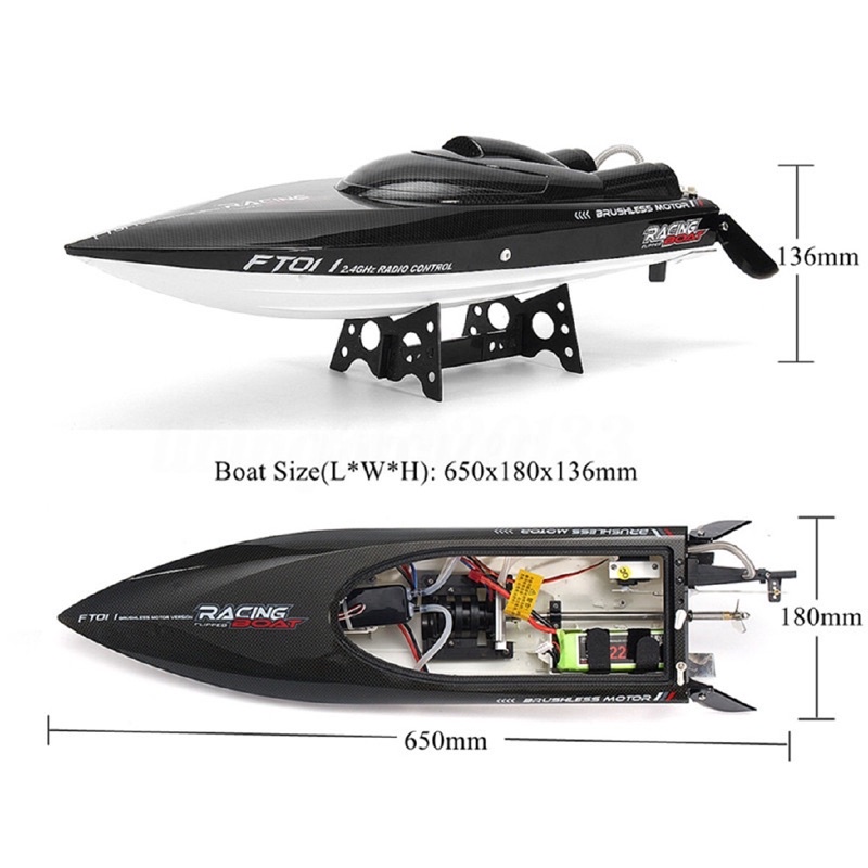 Feilun FT011 2.4G 55km h High Speed RC Racing Boat with Water Cooling Flipped Self righting Function Shopee Malaysia