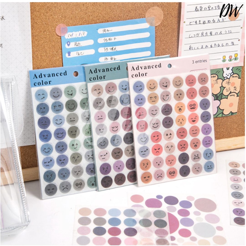 [DW] 3 sheets/set 3 Designs INS Style Smiley Writable Washi Sticker ...