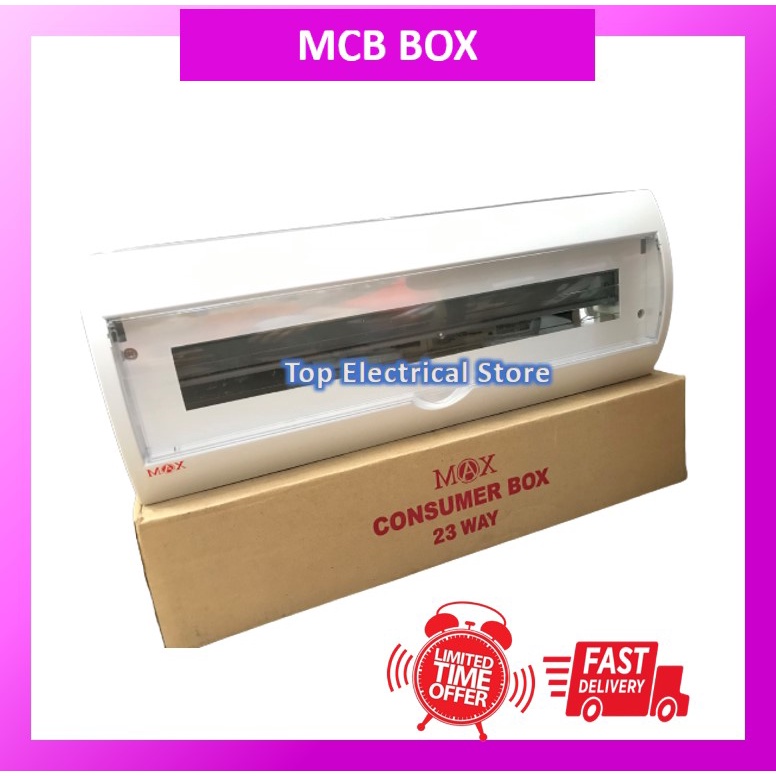 MAX 23 WAY MCB DISTRIBUTION BOX / CONSUMBER MCB BOX / ELECTRICAL BOX ...