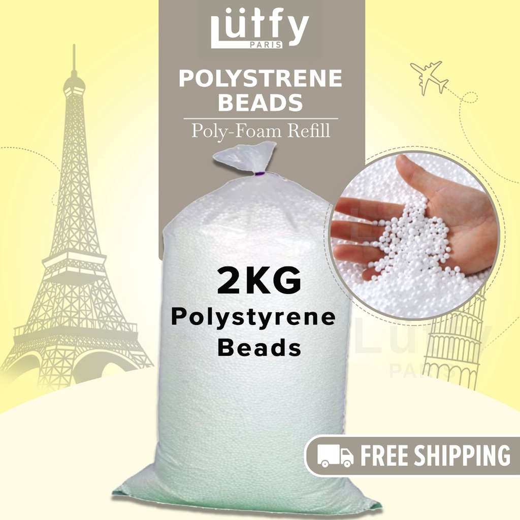 [READY STOCK] Bean Bag Refill Beads Polystyrene Poly Foam Biji Kabus Isi 1KG/2KG Filler