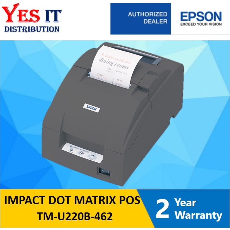 EPSON TMU220B462 Impact Dot Matrix POS Receipt/Kitchen Printer Shopee Malaysia