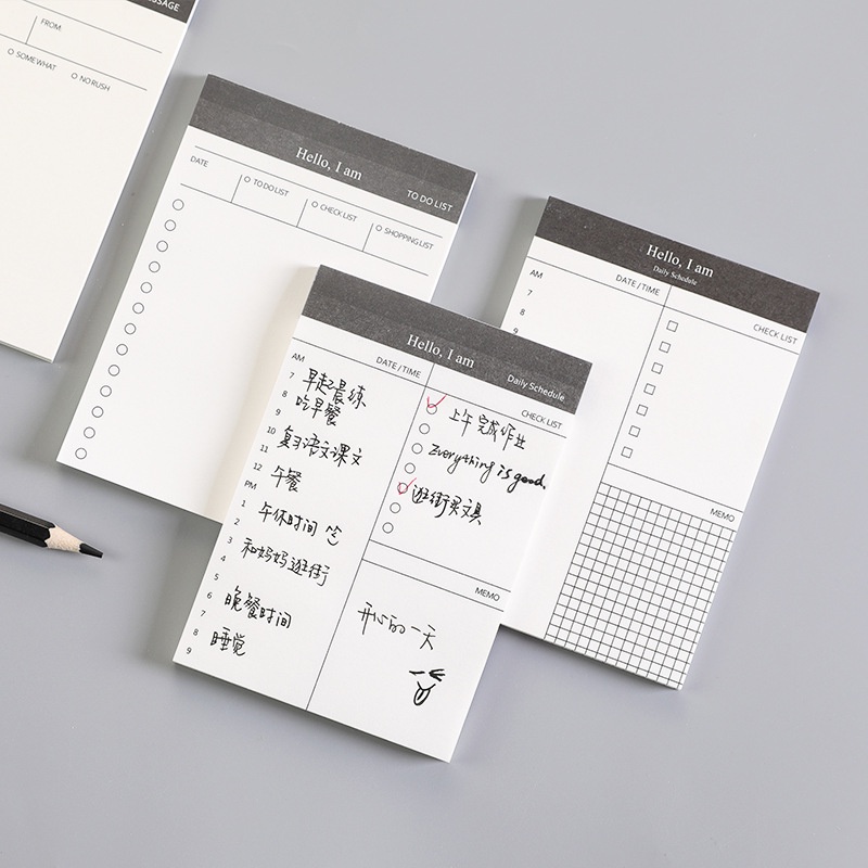 [4 Pack] Small To Do List Notepad, 4 Type Daily Planner Notepad, Tear ...