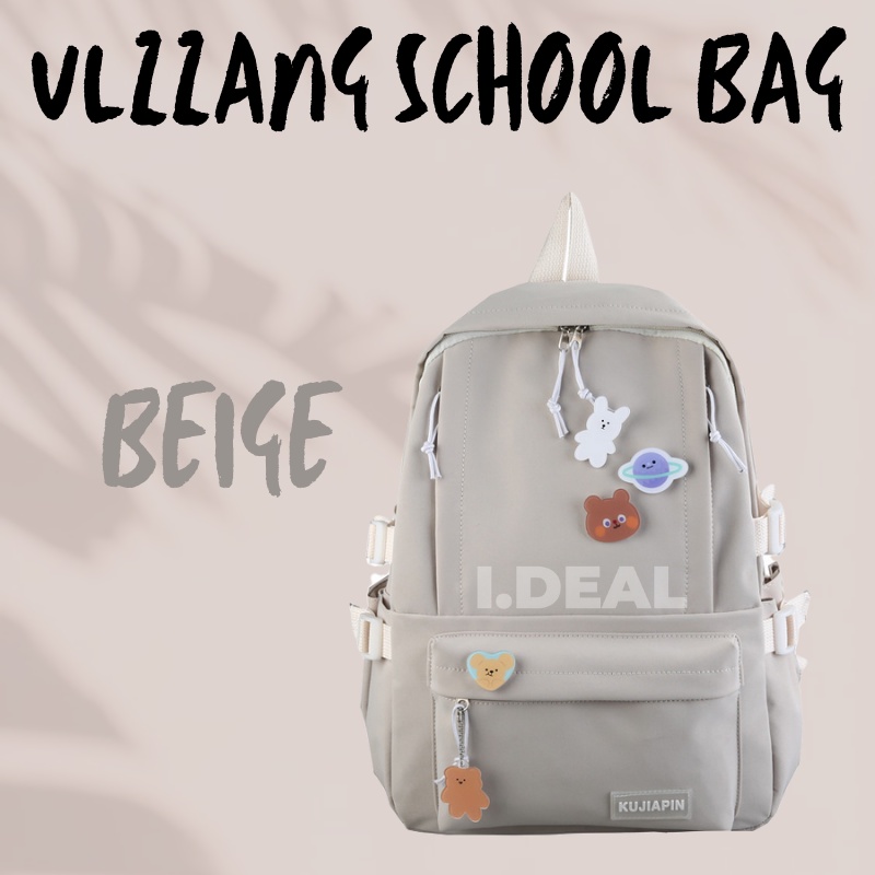 IDEAL Ulzzang Bag Ins Style High School Student Backpack Korean Style Bagpack Beg Travel Sekolah Murah College Aesthetic Shopee Malaysia