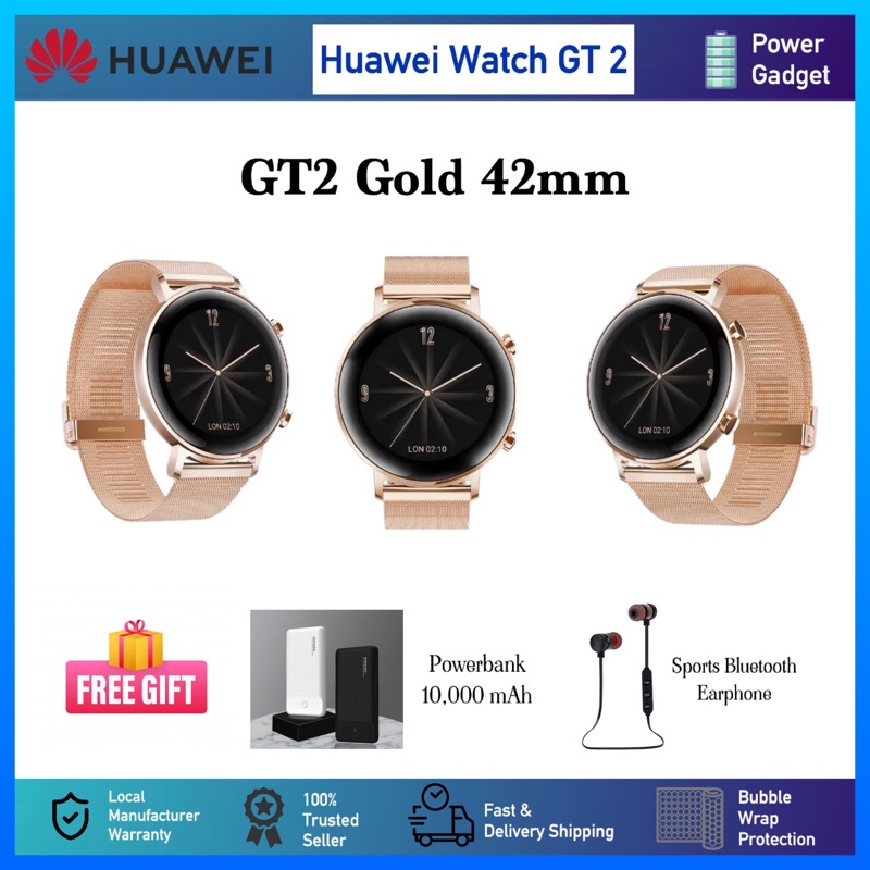 Huawei Watch GT2 Series Gold 42mm Huawei Original Malaysia Free