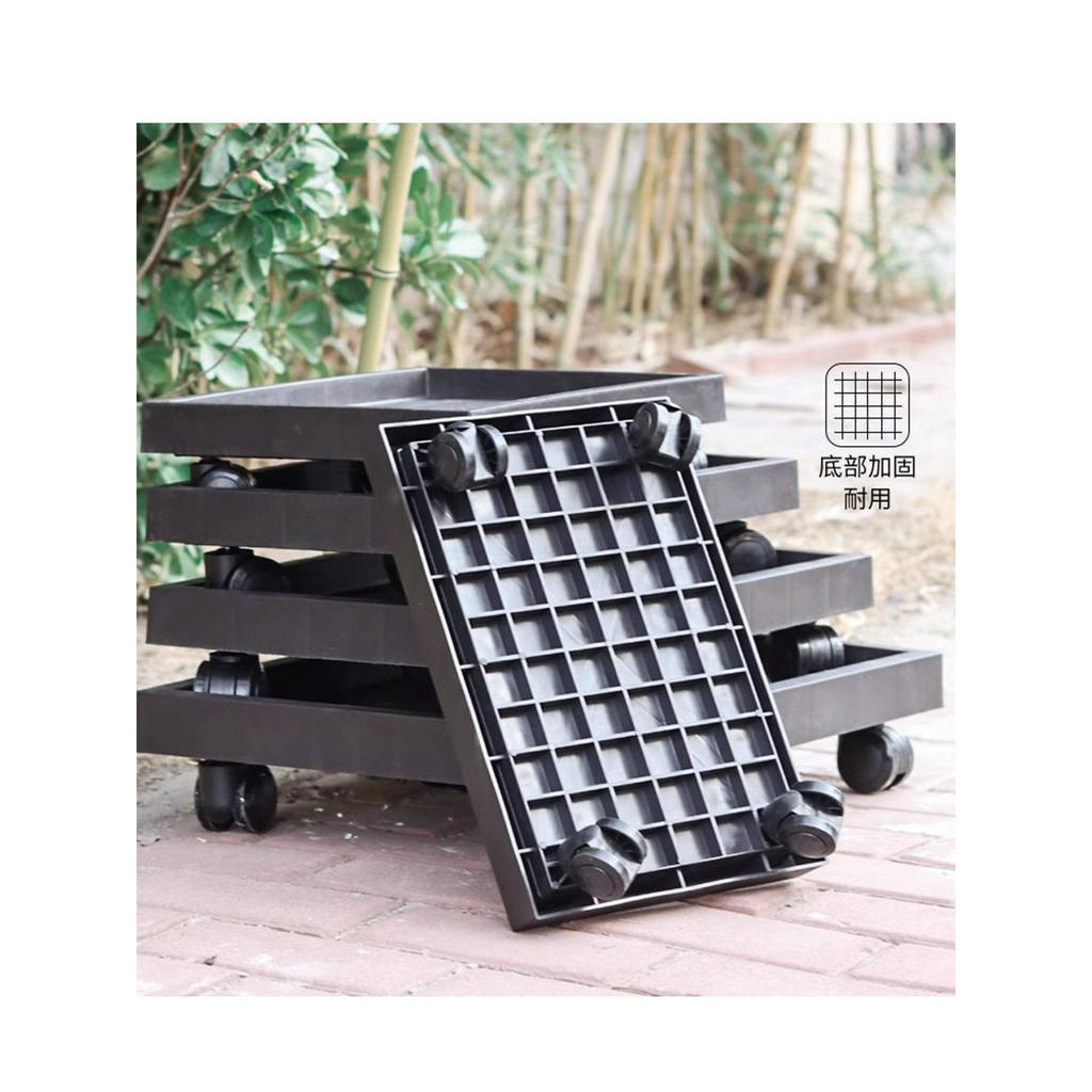 Rectangular Flowerpot Tray, Universal Wheel Chassis, Plastic Base With ...