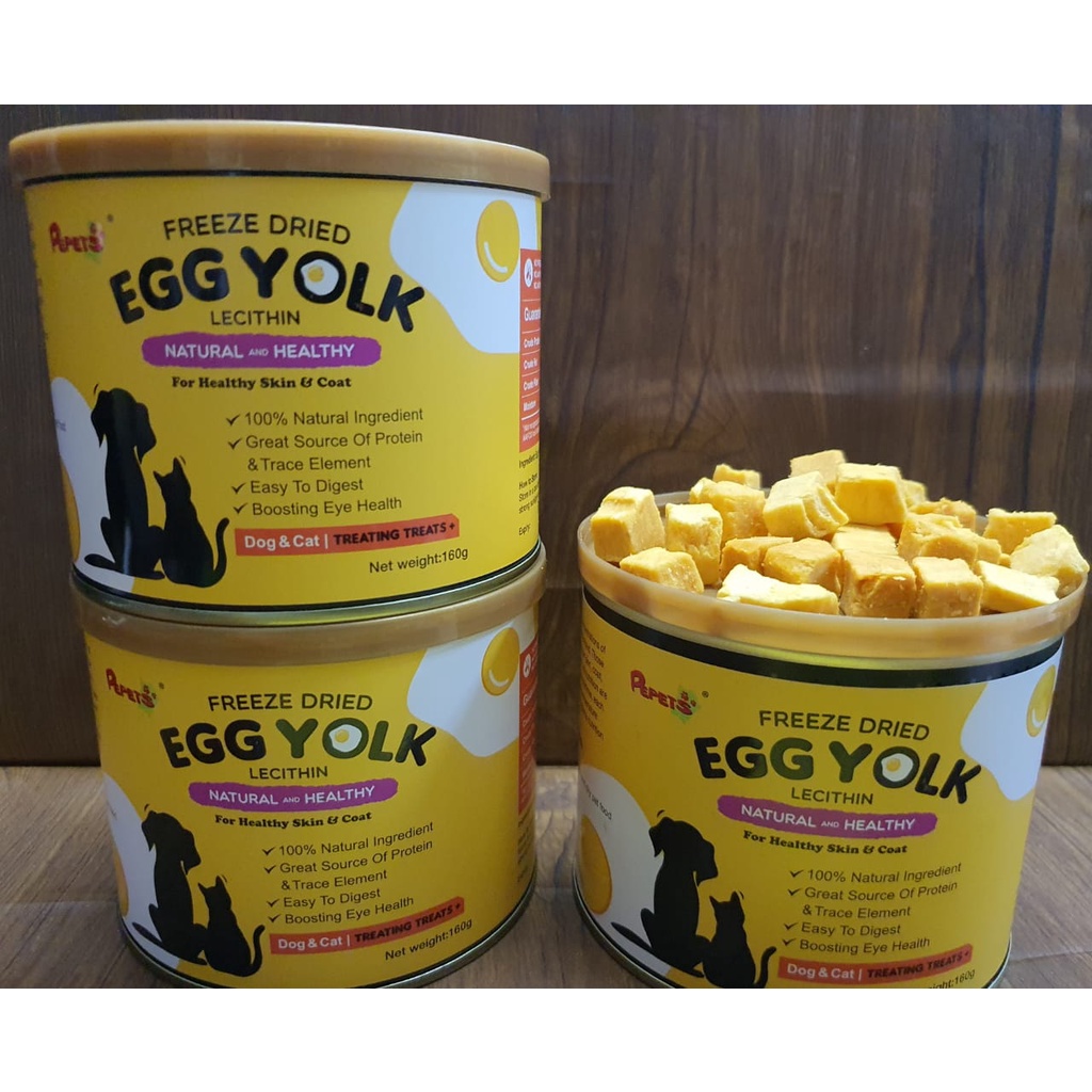 Pepets Freeze Dried Egg Yolk (Cat & Dog) For Healthy Skin & Coat 160g