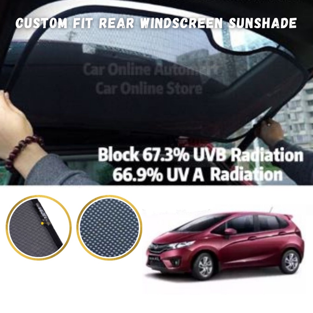 Custom Fit OEM REAR Sunshades Sun Shades for Honda Jazz 2008 2013