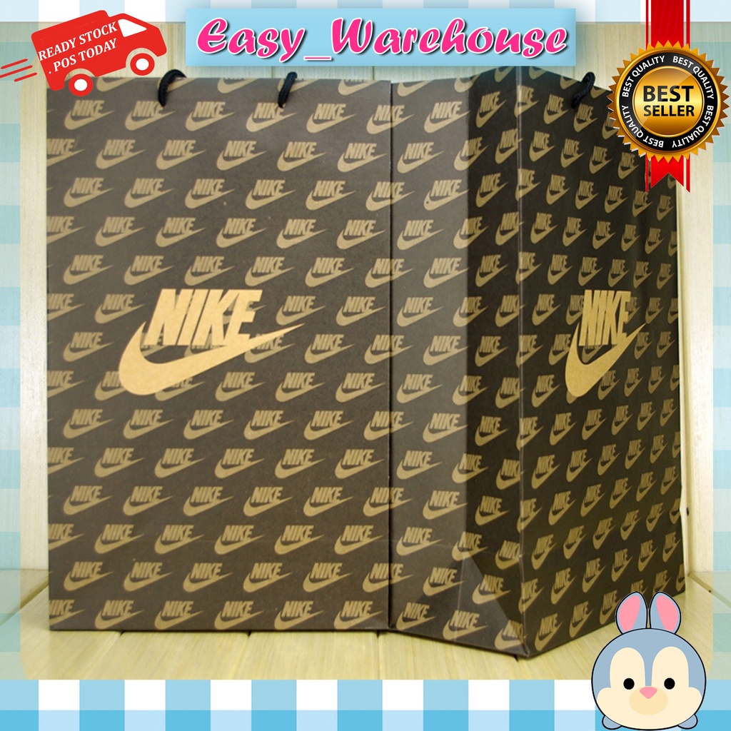 Nike PAPER BAG Packaging bag Portable paper bag gift bag sport paper bag Shopee Malaysia