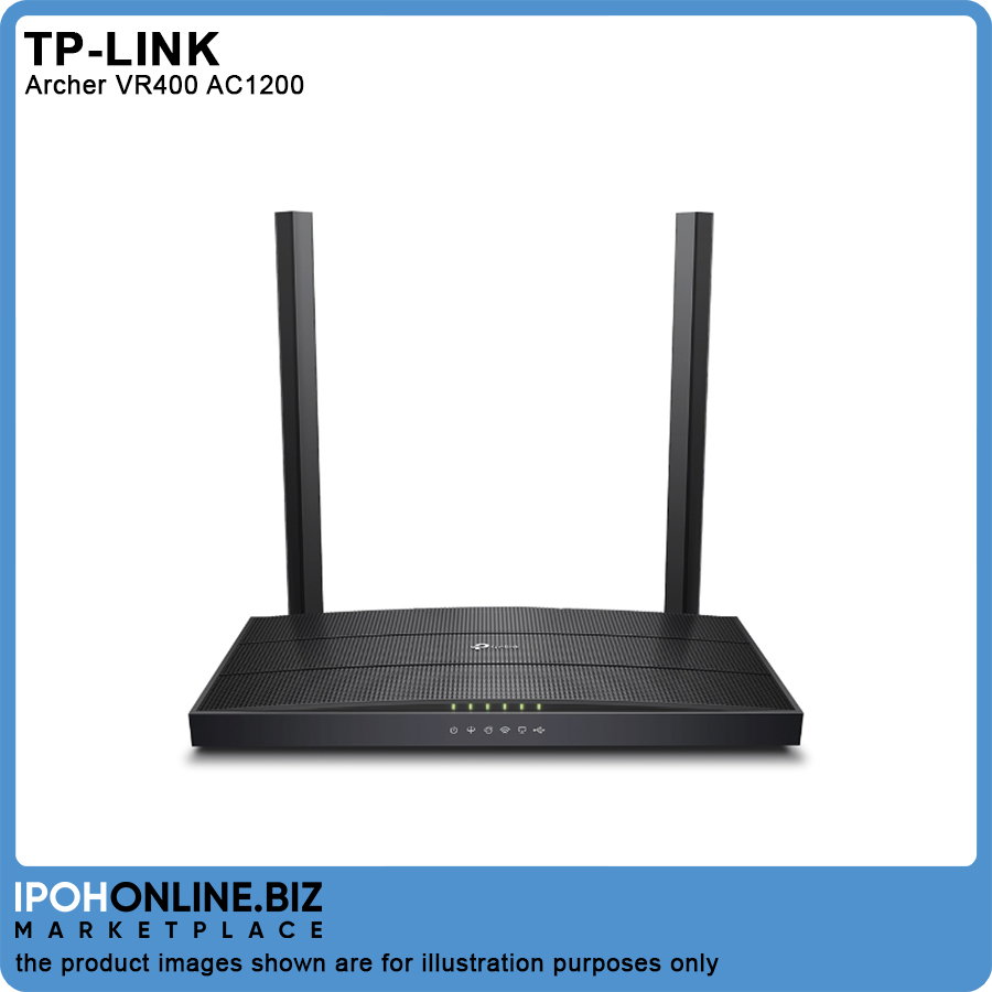 TP-Link Archer VR400 V3 AC1200 Wireless MU-MIMO VDSL ADSL Modem Router ...