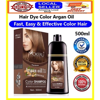 Mokeru Rambut Pewarna Shampoo Halia 玛奇诺彩色染发剂 Hair Dye Color Argan Oil ...