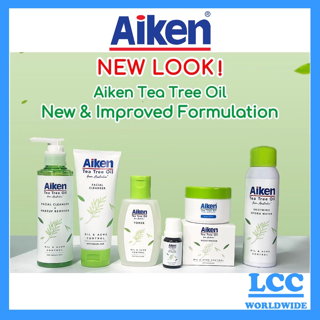 Aiken Tea Tree Oil Facial Skincare (Cleanser/Toner/Moisturizer/Pimple