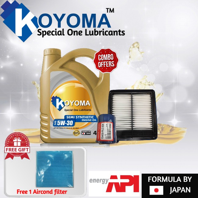 HONDA INSIGHT, JAZZ HYBRID 2011Y2013Y AIR FILTER + OIL FILTER + KOYOMA